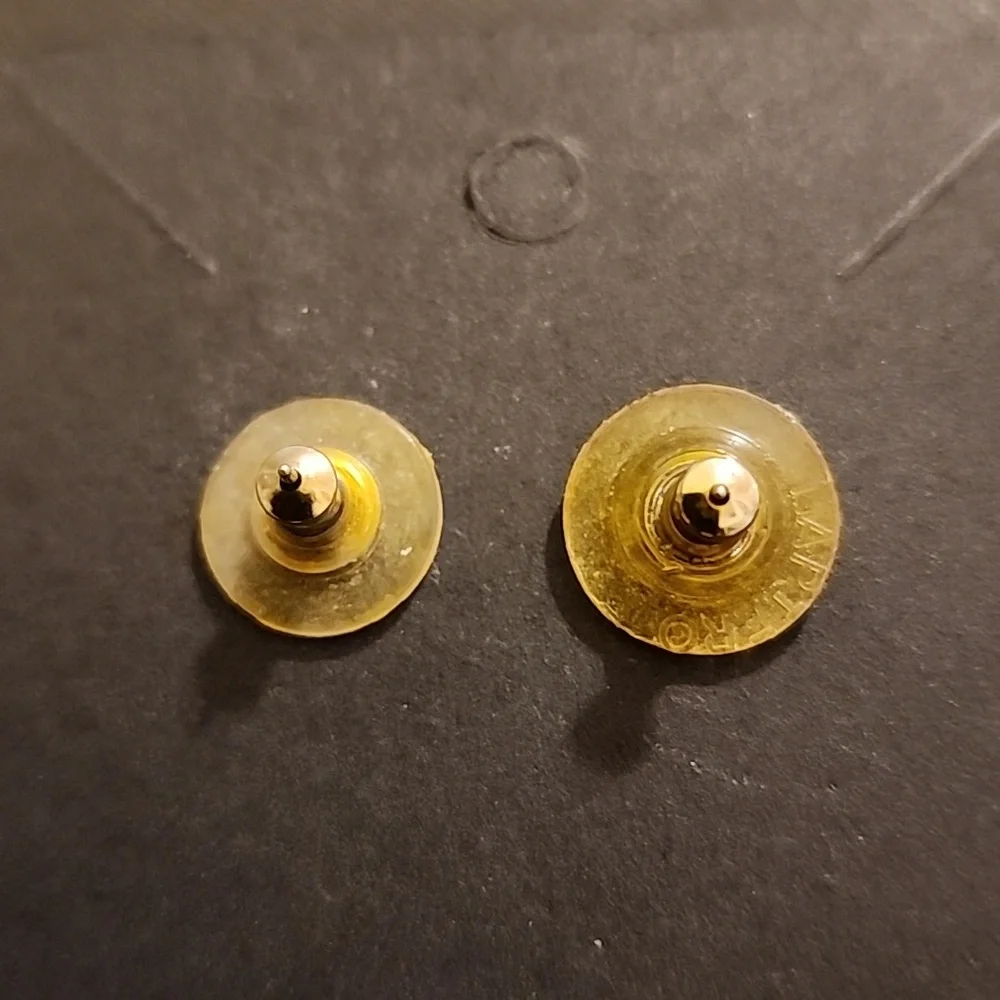 Gold Tone Rope Knot Post Earrings - Picture 2 of 5